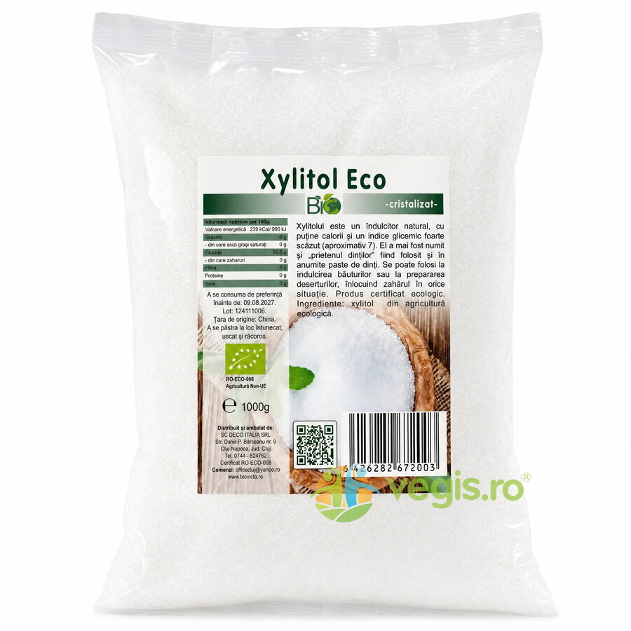 Xylitol Cristalizat Ecologic/Bio 1kg