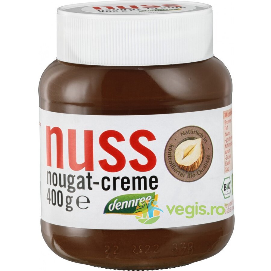 Crema de Ciocolata cu Alune Nuss-Nougat Ecologica/Bio 400g