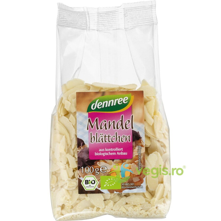 Migdale Feliate Ecologice/Bio 100g