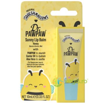Balsam de Buze cu Extract de Papaya, Ulei de Ricin si Aloe Vera cu Aroma de Miere 10ml