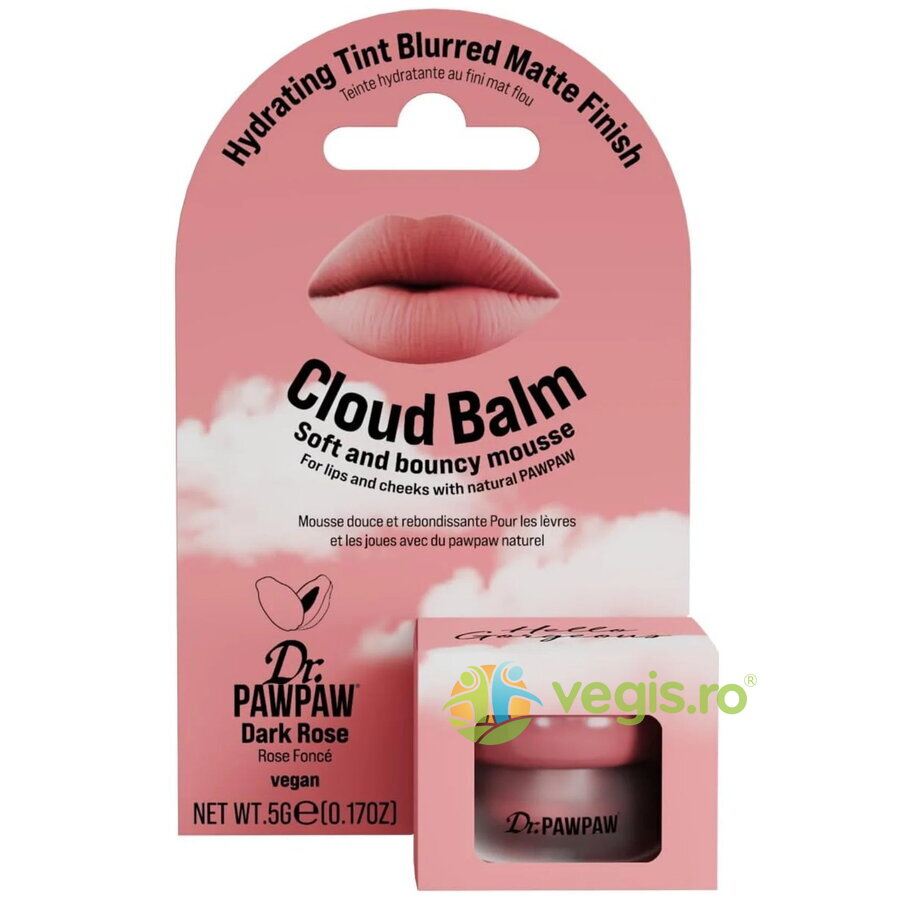 Balsam Tip Mousse pentru Buze si Obraji Finish Mat Estompat Cloud Balm Dark Rose 5g