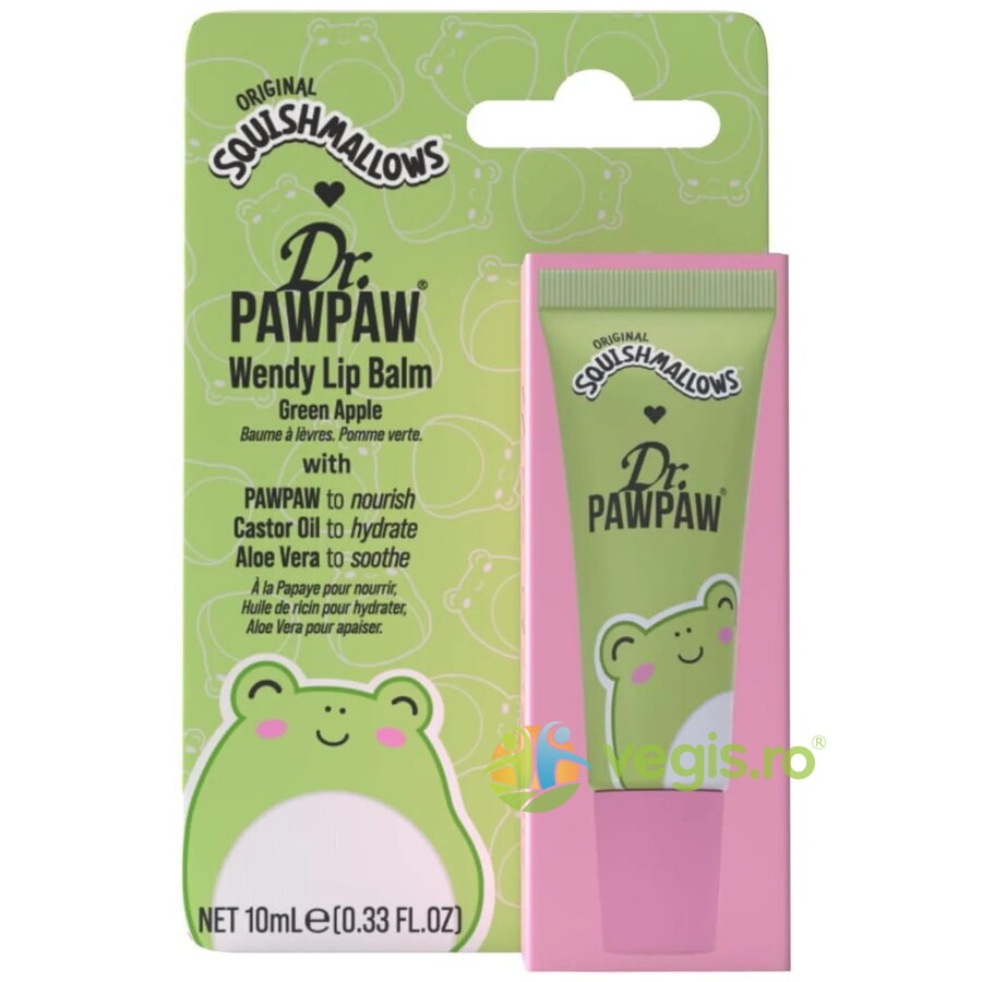 Balsam de Buze cu Extract de Papaya, Ulei de Ricin si Aloe Vera cu Aroma de Mar Verde 10ml