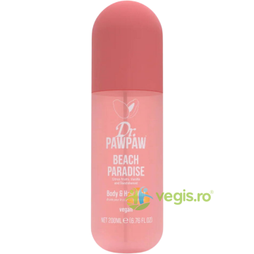 Spray pentru Corp si Par cu Parfum de Citrice, Vanilie si Lemn de Santal Beach Paradise 200ml