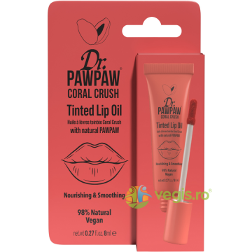 Ulei de Buze Colorat si Hranitor cu Extract de Papaya Coral Crush 8ml