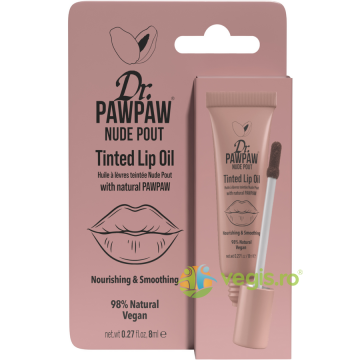 Ulei de Buze Colorat si Hranitor cu Extract de Papaya Nude Pout 8ml