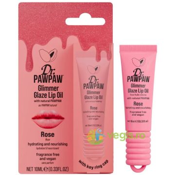 Ulei de Buze Hidratant si Hranitor cu Extract de Papaya Glimmer Glaze Rose 10ml