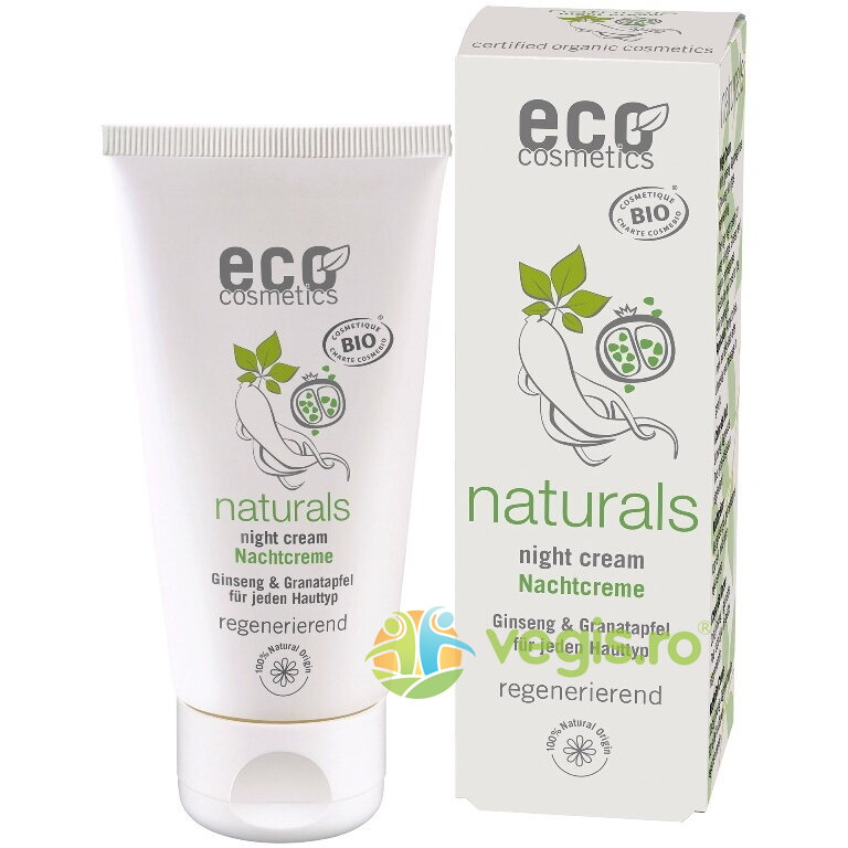 Crema de Noapte cu Ginseng si Rodie Ecologic/Bio 50ml