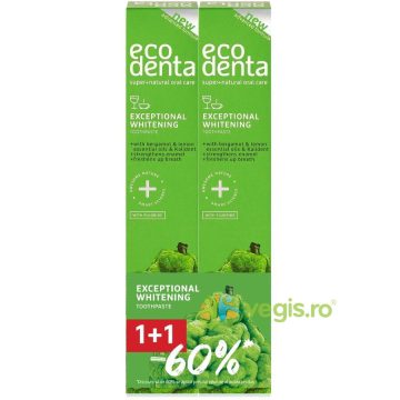 Pachet Pasta de Dinti pentru Albire cu Bergamota, Uleiuri de Lamaie si Kalident 2x75ml