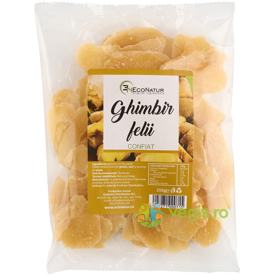 Ghimbir Felii Confiat 250g