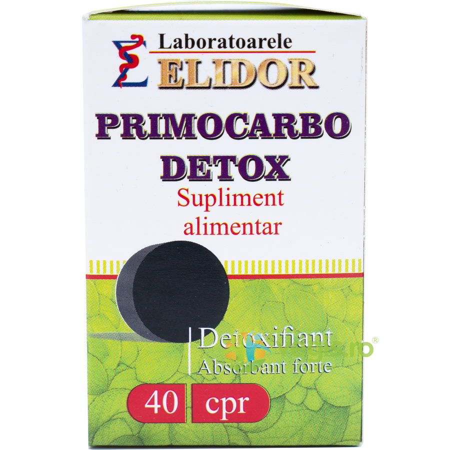 PrimoCarbo Detox (Carbune Medicinal + Extracte Vegetale) 40cpr