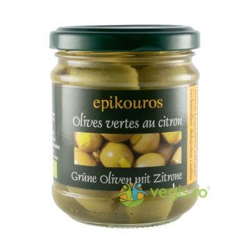 Masline Verzi Umplute cu Lamaie Ecologice/Bio 190g