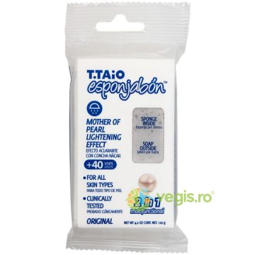 Burete de Baie si Sapun Incorporat cu Efect Iluminator Mother of Pearl 120g