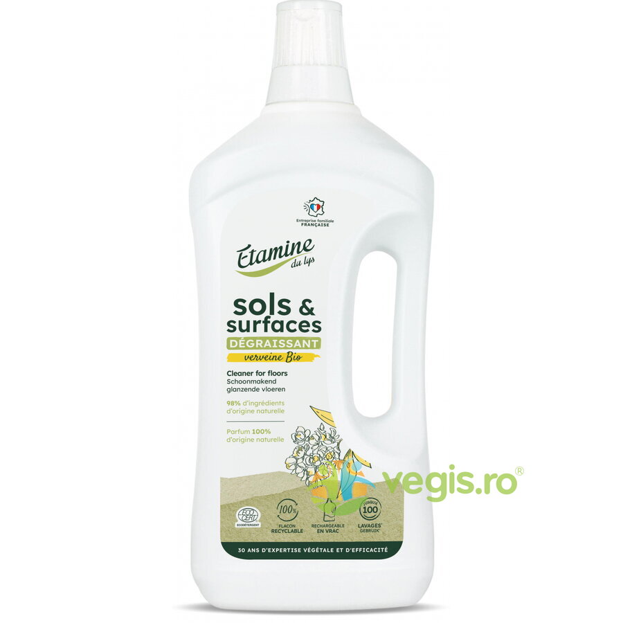 Detergent Eco pentru Podele si Suprafete cu Parfum de Verbina 1L
