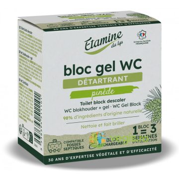 Pastila Gel + Suport pentru Curatare si Detartrare Toaleta cu Parfum de Pin si Eucalipt 50ml