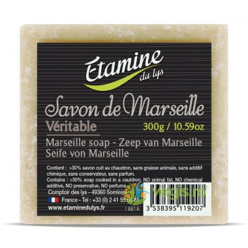 Sapun Solid de Marsilia cu Ulei de Masline pentru Rufe si Podele, fara Parfum si Coloranti 300g