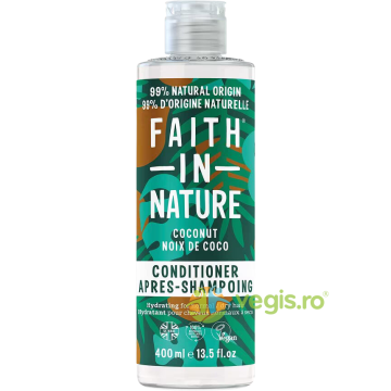 Balsam Natural Hidratant cu Cocos pentru Par Normal sau Uscat 400ml