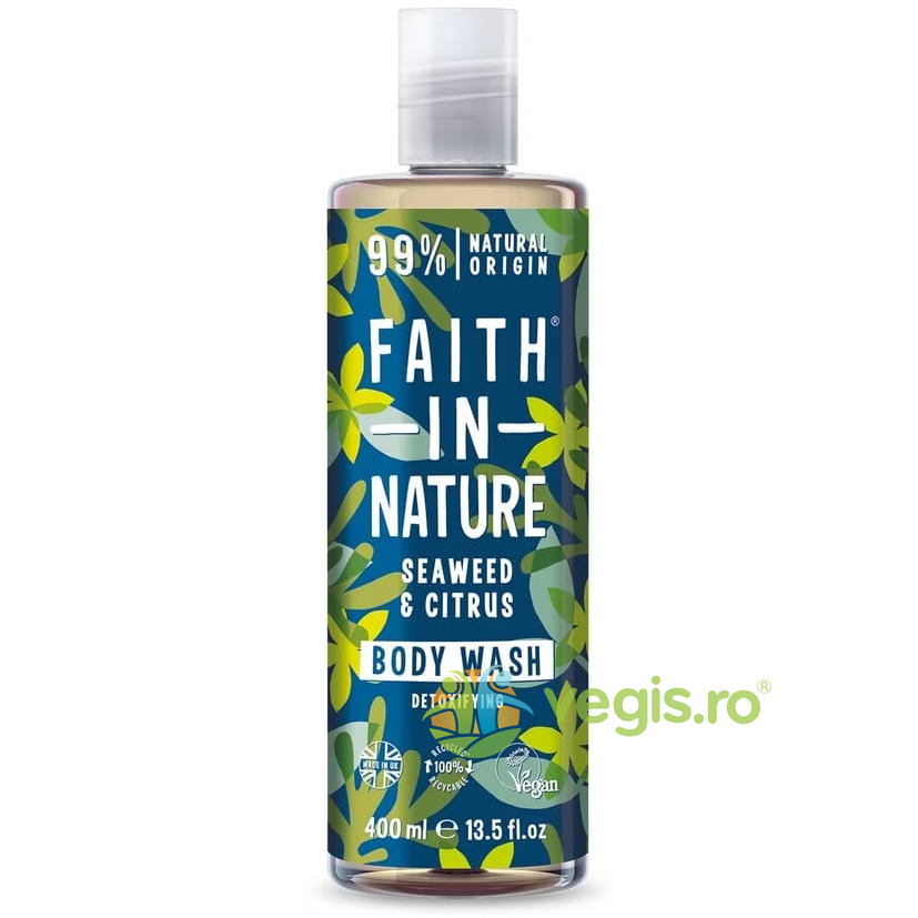 Gel de Dus Natural Detoxifiant cu Alge Marine si Citrice 400ml