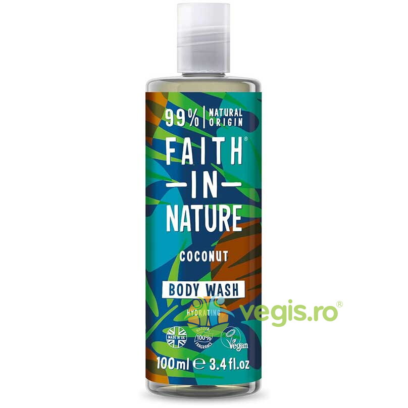 Gel de Dus Natural Hidratant cu Cocos 100ml