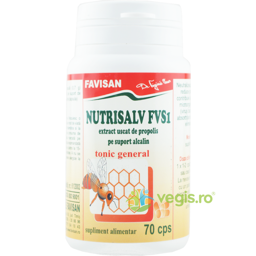 Nutrisalv Fvs 1 Extract de Propolis pe Suport Alcalin 70cps
