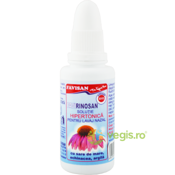 Solutie Hipertonica pentru Lavaj Nazal cu Sare de Mare, Echinacea si Argila FaviRinosan 30ml