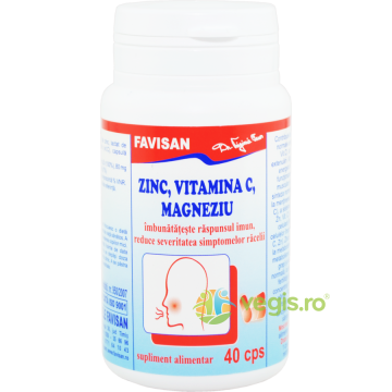 Zinc, Vitamina C si Magneziu 40cps