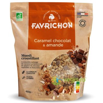 Musli Crocant cu Caramel, Ciocolata si Migdale Ecologic/Bio 450g