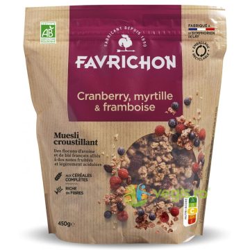 Musli Crocant cu Merisor, Afine si Zmeura Ecologic/Bio 450g