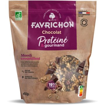 Musli Crocant cu 19% Proteine si Ciocolata Ecologic/Bio 450g