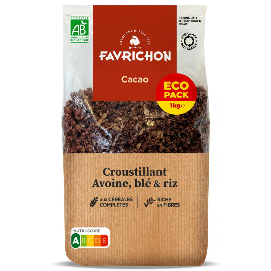 Musli Crocant cu Cereale Integrale si Cacao Ecologic/Bio 1kg
