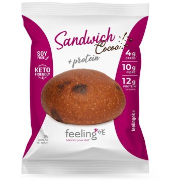 Chifla cu Cacao Low-Carb Keto Proteica fara Zahar Adaugat 50g