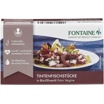 Bucati de Caracatita in Ulei de Masline Extravirgin 110g