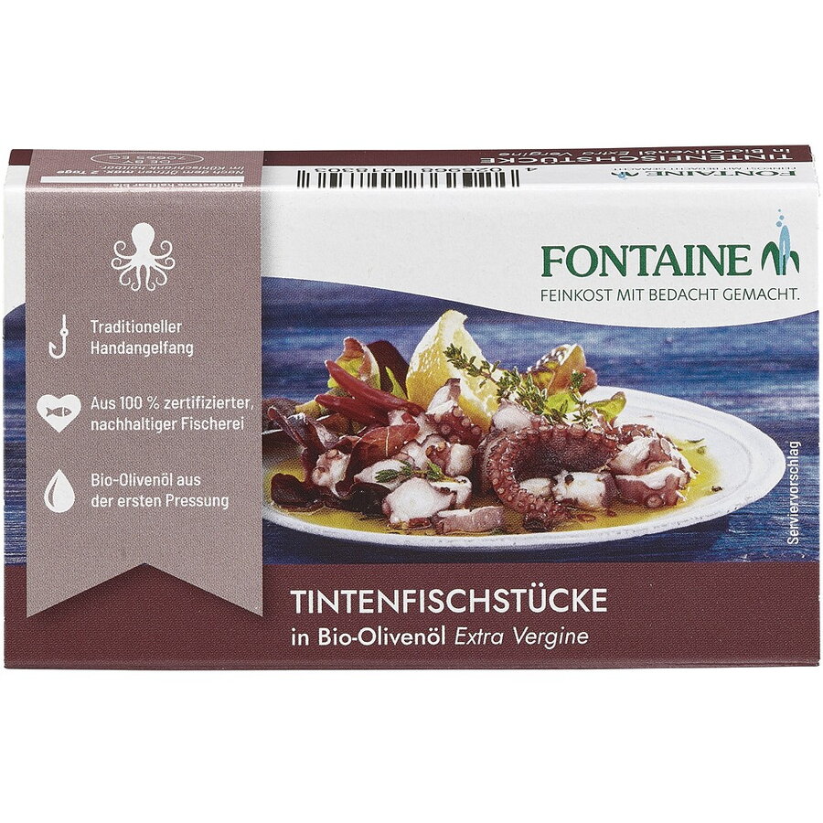 Bucati de Caracatita in Ulei de Masline Extravirgin 110g