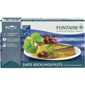 File de Hering Afumat in Ulei de Floarea-Soarelui 190g