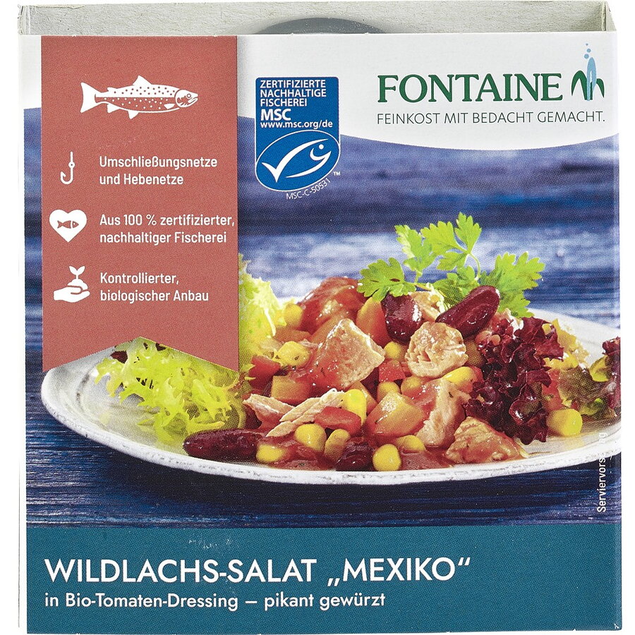Salata Picanta de Somon Salbatic Mexico in Dressing de Rosii 200g