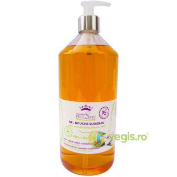 Gel de Dus Ultrahidratant 3 in 1 pentru Fata, Corp si Par cu Parfum de Floare de Bumbac 1L