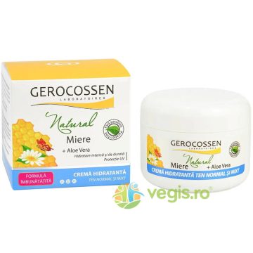 Crema Hidratanta cu Miere + Aloe pentru Ten Uscat Natural 100ml