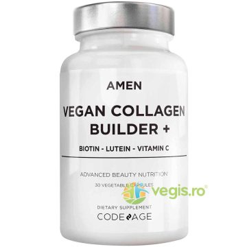 Colagen Vegan cu Biotina, Luteina si Vitamina C Amen 30cps
