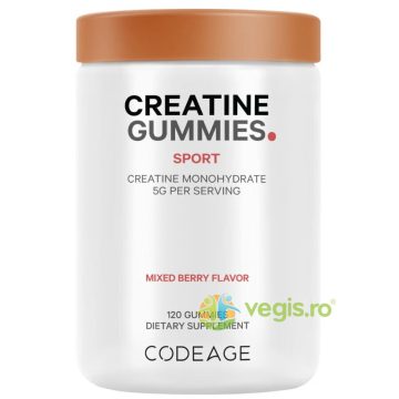 Creatine Gummies Jeleuri Delicioase cu Creatina pentru Energie si Performanta Musculara cu Aroma de Fructe de Padure 120 jeleuri