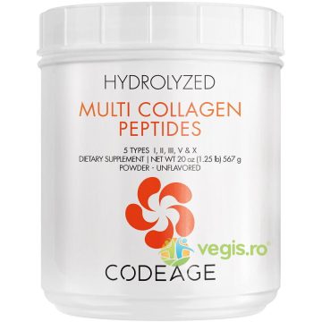 Colagen Hidrolizat din 5 Surse sub Forma de Peptide fara Aroma 567g