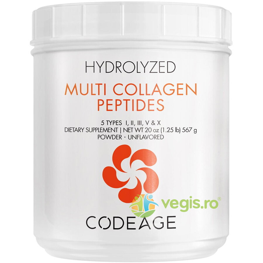 Colagen Hidrolizat din 5 Surse sub Forma de Peptide fara Aroma 567g