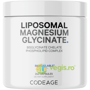 Magneziu Bisglicinat Lipozomal cu Bioperine - Formula Avansata Pentru Absorbtie Superioara 240cps