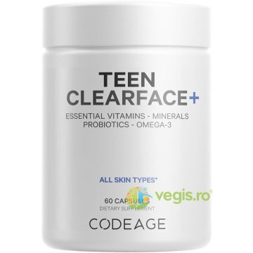 Teen Clearface - Complex de Multivitamine pentru Adolescenti pentru Ten Sanatos 60cps