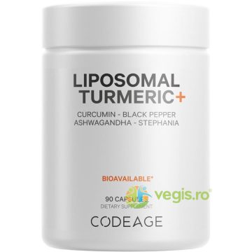 Turmeric Lipozomal Fermentat + Piper Negru + Curcumin + Ghimbir 90cps
