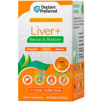 Liver Plus Revive and Restore - Formula Avansata pentru Detoxifierea si Regenerarea Ficatului 60cps