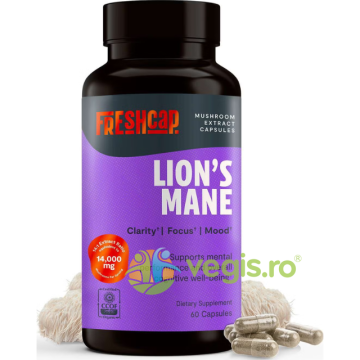 Ciuperca Coama Leului pentru Claritate Mentala, Focus si Sustinere Cognitiva 1000mg 60cps