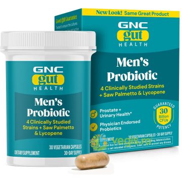 Probiotic pentru Barbati Lab4 Studiat Clinic 30 Miliarde UFC Culturi Vii cu Saw Palmetto si Lycopene 30cps