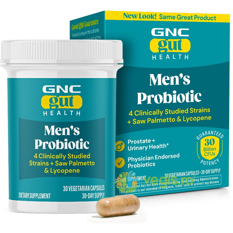 Probiotic pentru Barbati Lab4 Studiat Clinic 30 Miliarde UFC Culturi Vii cu Saw Palmetto si Lycopene 30cps