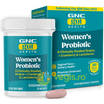Probiotic pentru Femei Lab4 Studiat Clinic 30 Miliarde UFC Culturi Vii cu Merisor si Lactoferrin 30cps