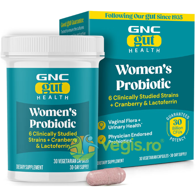 Probiotic pentru Femei Lab4 Studiat Clinic 30 Miliarde UFC Culturi Vii cu Merisor si Lactoferrin 30cps