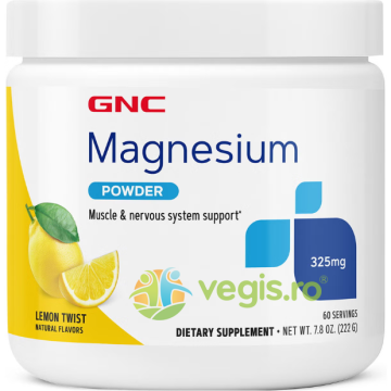 Magneziu Pudra cu Aroma Naturala de Lamaie 222g